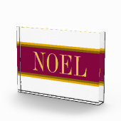 NOEL Feestelijke Bourgogne Witte Kerststrepen Fotoblokken (Rechts)