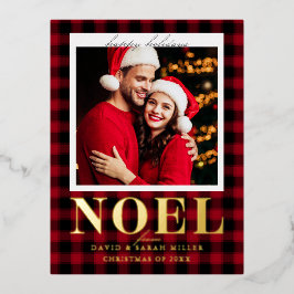 Noel Festive Red Pset met kerstmis Folie Feestdagen Briefkaart