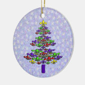 Noel Fleur de Lis-kerstboomversiering Keramisch Ornament (Links)