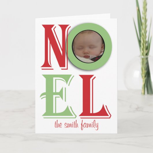 Noel-fotokaart Feestdagen Kaart (Voorkant)