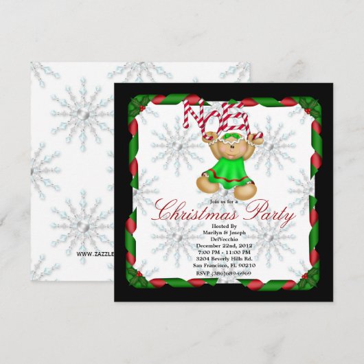 Noel Gingerbrood Man CUTE-kerstfeestdag Kaart (Voorkant / Achterkant)