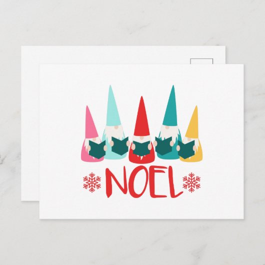 Noel Gnomes Briefkaart (Voorkant / Achterkant)