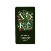 NOEL Green Berries Donkergroen Retouradres Etiket (Voorkant)