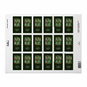 NOEL Green Berries Donkergroen Retouradres Etiket (Full Sheet)