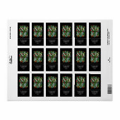 NOEL Green Berries Retouradres Etiket (Full Sheet)