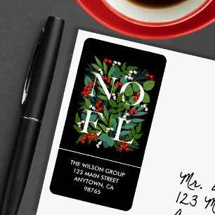 NOEL Green Berries Retouradres Etiket