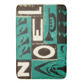 Noel Green Block Print Badmat (Voorkant Verticaal)