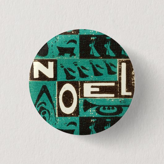 Noel Green Ronde Button 3,2 Cm (Voorkant)