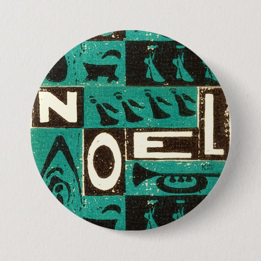 Noel Green Ronde Button 7,6 Cm (Voorkant)