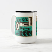 Noel Green Tweekleurige Koffiemok (Voorkant links)