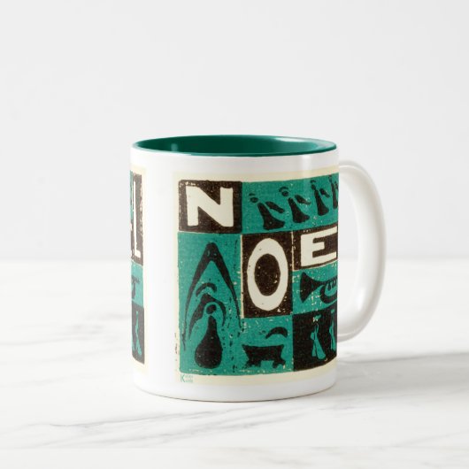 Noel Green Tweekleurige Koffiemok (Voorkant rechts)