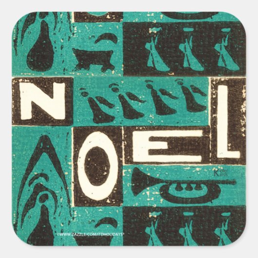 Noel Green Vierkante Sticker (Voorkant)