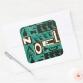 Noel Green Vierkante Sticker (Envelop)