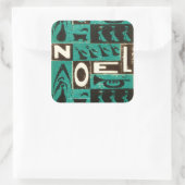 Noel Green Vierkante Sticker (Tas)