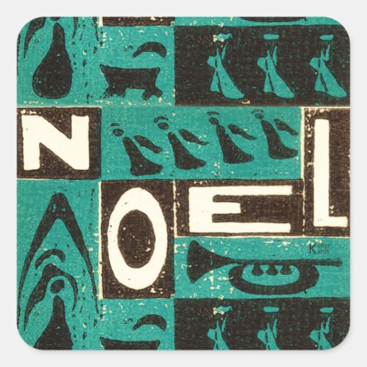 Noel Green Vierkante Sticker (Voorkant)
