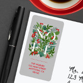 NOEL Greenery Berries Adres label