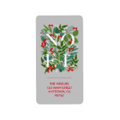 NOEL Greenery Berries Adres label (Voorkant)