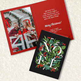 NOEL Greenery Berries Foto Kaart