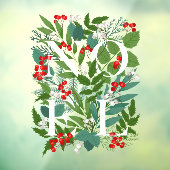NOEL Greenery Berries Holiday Raamsticker (Vel 3)