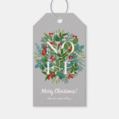 NOEL Greenery Berries kerstfeestdag Cadeaulabel (Voorkant)