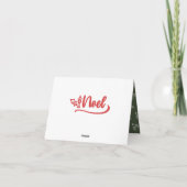 Noel hand getekend script kerstkaart feestdagen kaart (Achterkant)