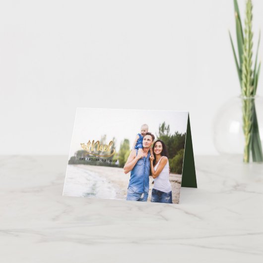 Noel hand getekend script kerstkaart feestdagen kaart (Voorkant)