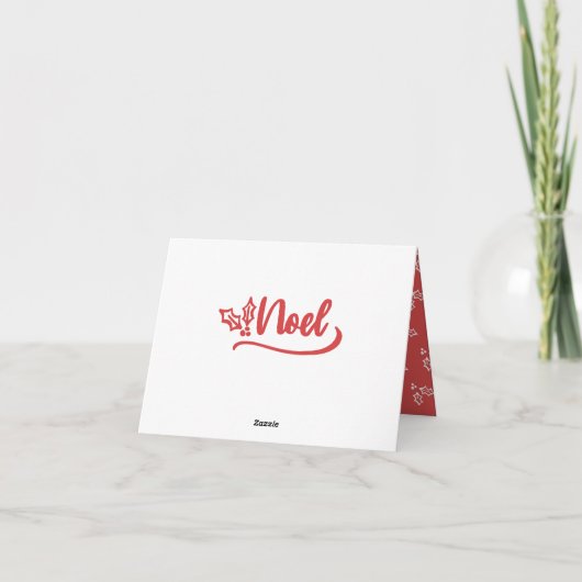 Noel hand getekend script kerstkaart feestdagen kaart (Achterkant)