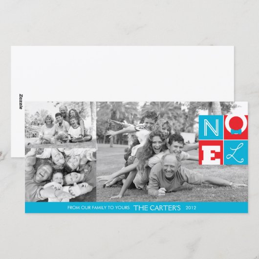 NOEL Holiday 4x8-fotokaart Feestdagenkaart (Voorkant / Achterkant)