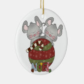 Noel Holiday Mice Kerstornament Keramisch Ornament (Rechts)