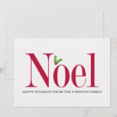 Noel Holly Design Holiday Flat-kaarten Feestdagenkaart (Voorkant / Achterkant)