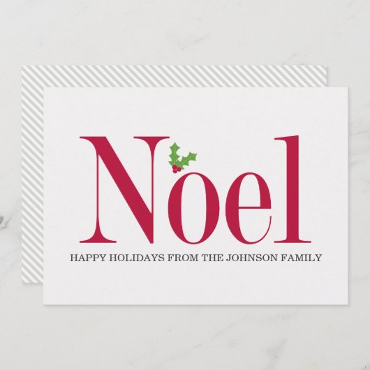 Noel Holly Design Holiday Flat-kaarten Feestdagenkaart (Voorkant / Achterkant)