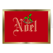 Noel holly en bessen rode kerst (Voorkant Horizontaal)