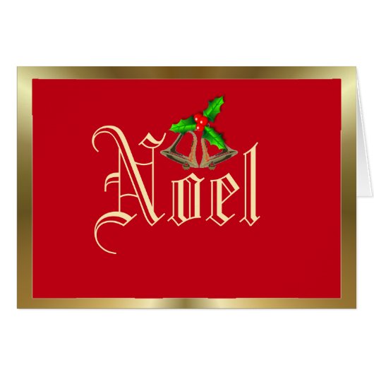 Noel holly en bessen rode kerst (Voorkant Horizontaal)