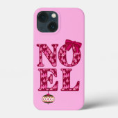 NOEL in een Bourgondisch kerstboompatroon Case-Mate iPhone Case (Achterkant)