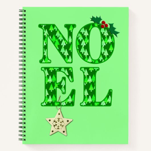 NOEL in Groene Kerstbomen Recept Boek (Voorkant)