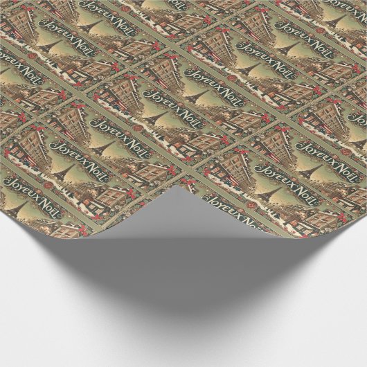  Noel in Parijs Cadeaupapier (Hoek)