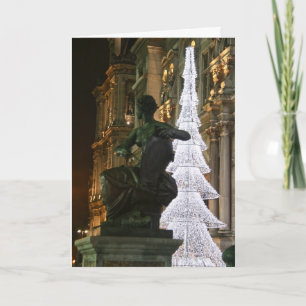 Nöel in Parijs III - Hotel de Ville Feestdagen Kaart