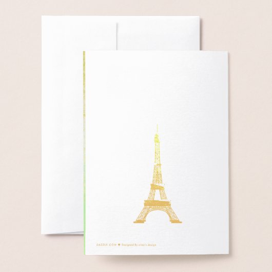 Noel in Parijs nr2 Folie Kaarten (Met envelop)