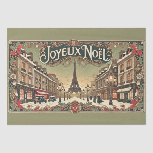  Noel in Parijs Tissuepapier (Voorkant)