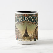  Noel in Parijs Tweekleurige Koffiemok (Center)