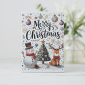 Noel-kaart - Merry Christmas (Staand voorkant)