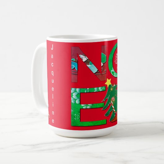 "Noel" Kerst Latte Mok (Voorkant links)