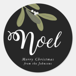Noel -Kerst ronde sticker