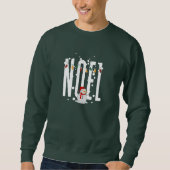 Noel Kerstcitaat Snowman White Typografie Trui (Voorkant)
