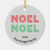 Noel Kerstfoto Keramisch Ornament (Voorkant)