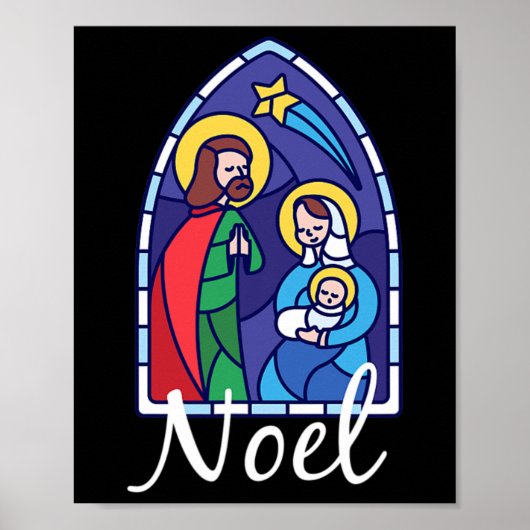 Noel - Kerstmis Advent Kerststal Noordster Poster (Voorkant)