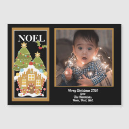 Noel Kerstmis Greeting Gingerbrood House Foto