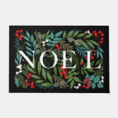 NOEL Kerstmis Groen en Bessen Deurmat (Voorkant)