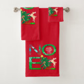 "Noel" Kerstmis Rood Bad Handdoek (Insitu)