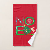 "Noel" Kerstmis Rood Bad Handdoek (Handdoek)